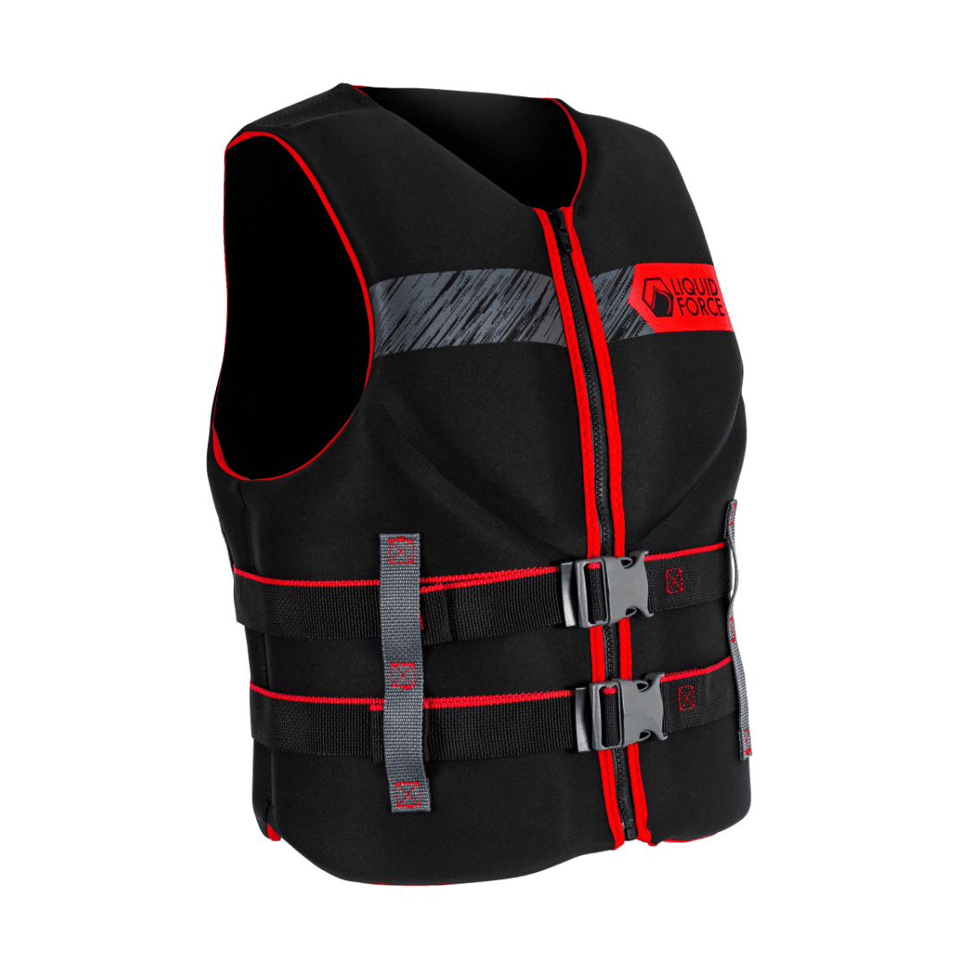 Liquid Force Hinge CGA Life Vest 2025 - Black/Red - Image 2